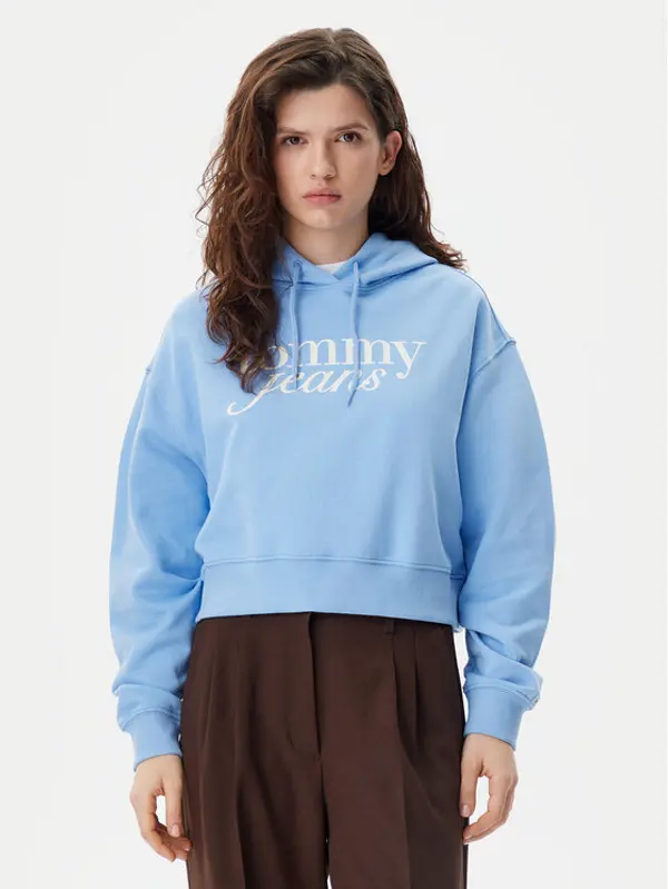 Tommy Jeans Tommy Jeans Majica dugih rukava Script DW0DW20306 Plava Relaxed Fit