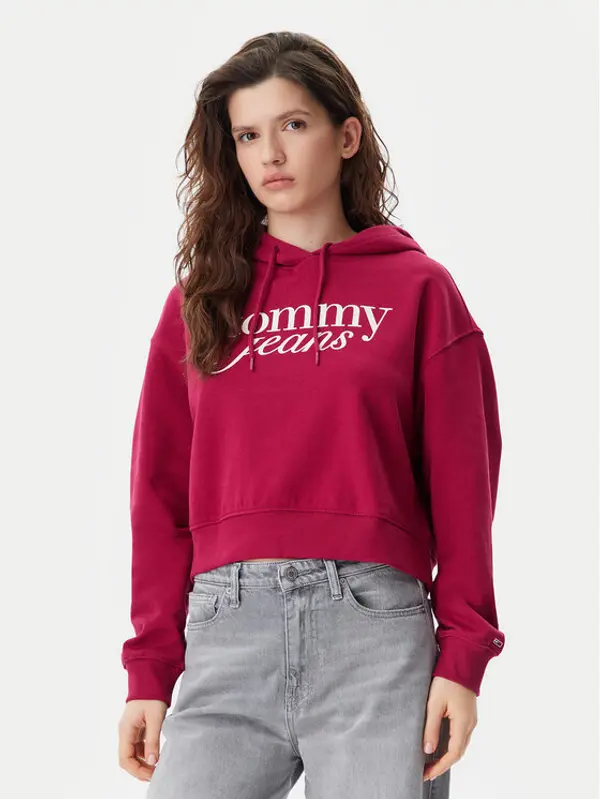 Tommy Jeans Tommy Jeans Majica dugih rukava Script DW0DW20306 Ružičasta Relaxed Fit