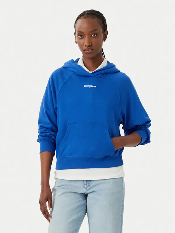 Tommy Jeans Tommy Jeans Majica dugih rukava Script DW0DW22825 Plava Regular Fit