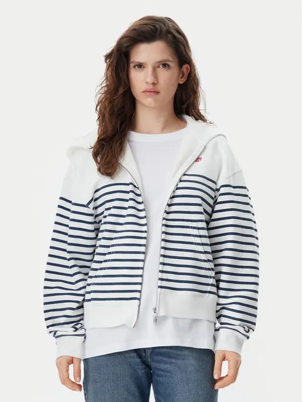 Tommy Jeans Tommy Jeans Majica dugih rukava Script Logo DW0DW20303 Bijela Boxy Fit