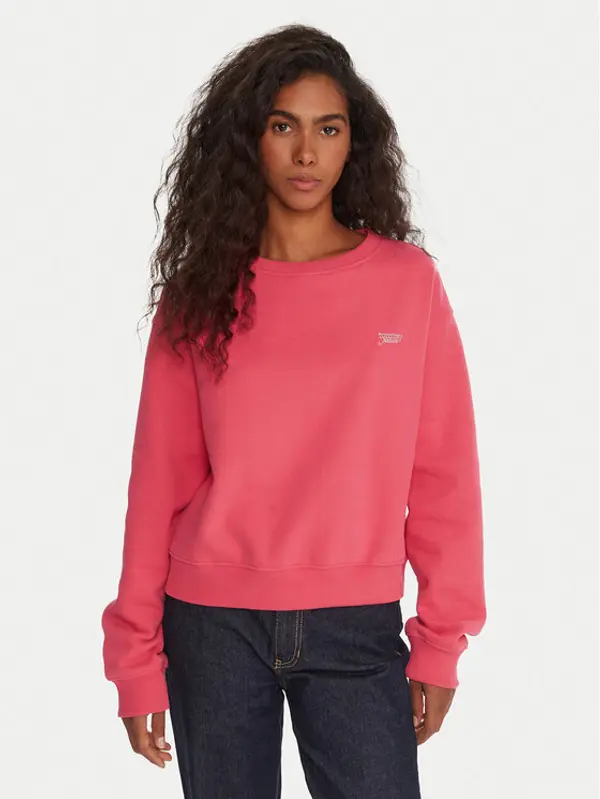 Tommy Jeans Tommy Jeans Majica dugih rukava Silver Script DW0DW21961 Ružičasta Regular Fit