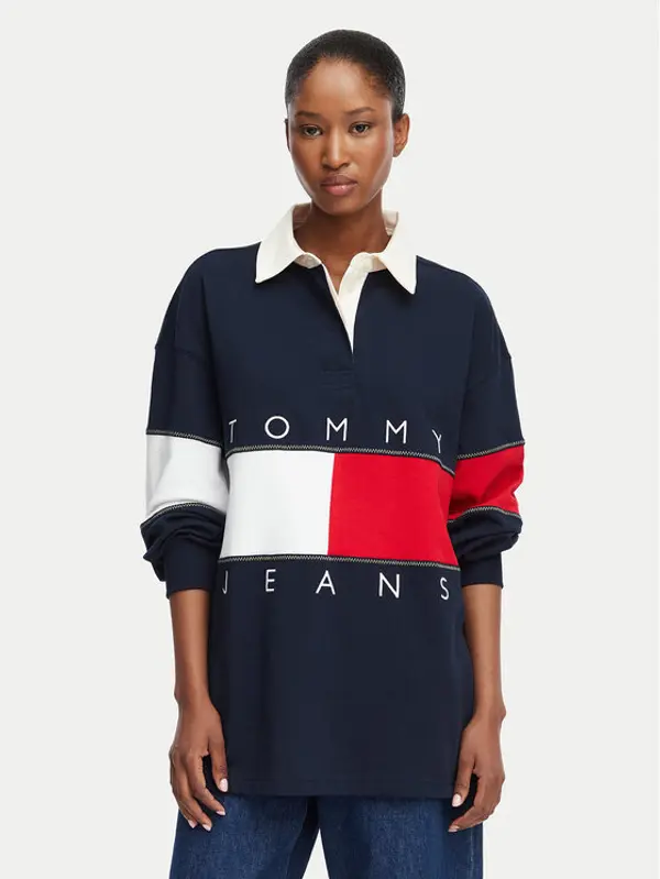 Tommy Jeans Tommy Jeans Majica dugih rukava Tjw Ovs DW0DW22827 Tamnoplava Oversize