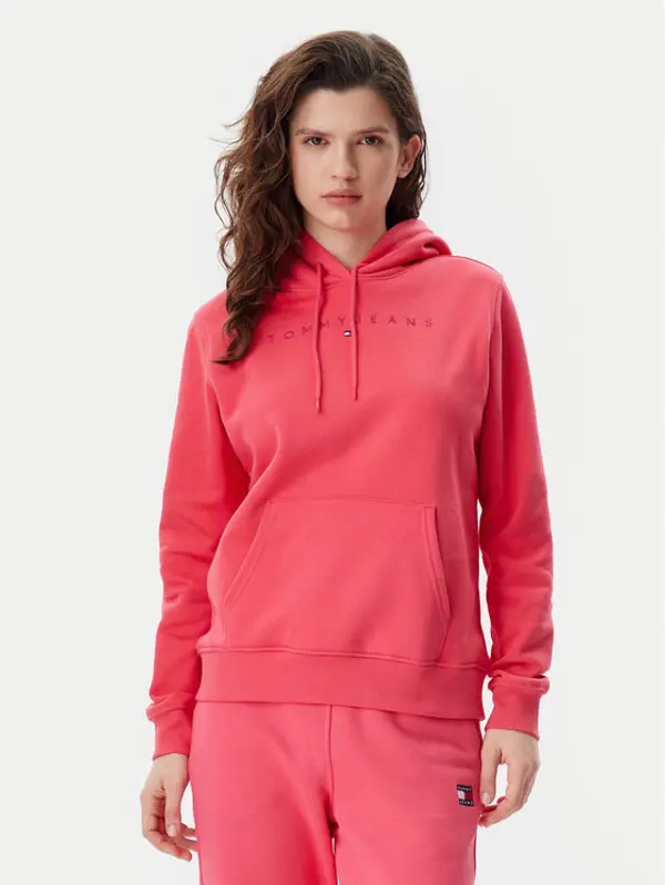 Tommy Jeans Tommy Jeans Majica dugih rukava Tonal Linear DW0DW20304 Ružičasta Regular Fit