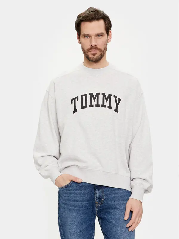 Tommy Jeans Tommy Jeans Majica dugih rukava Varsity DM0DM18386 Siva Boxy Fit