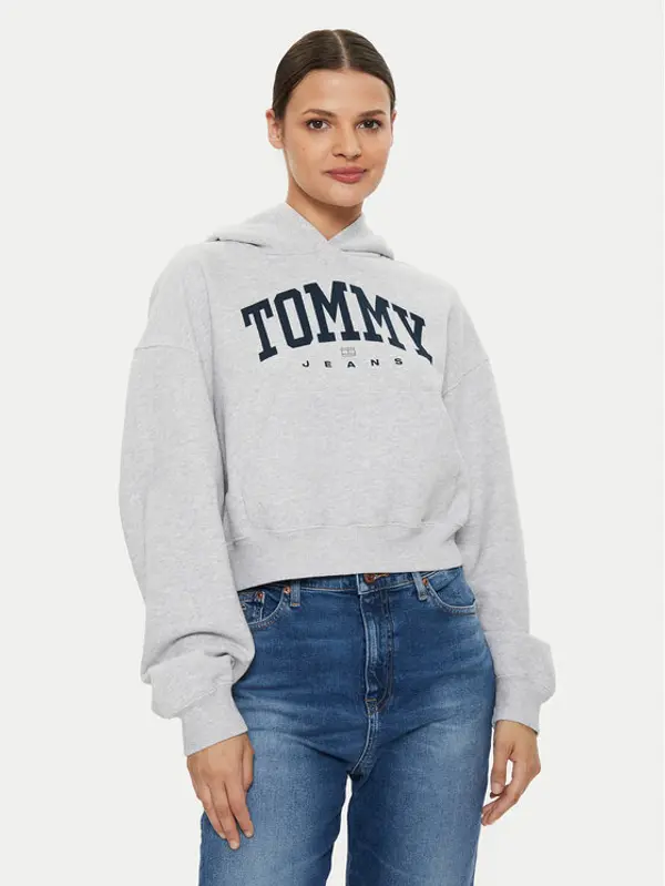 Tommy Jeans Tommy Jeans Majica dugih rukava Varsity DW0DW19291 Siva Relaxed Fit