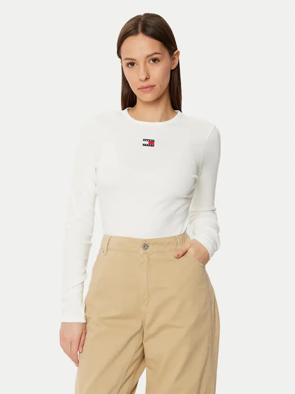 Tommy Jeans Tommy Jeans Majica DW0DW20178 Bijela Slim Fit