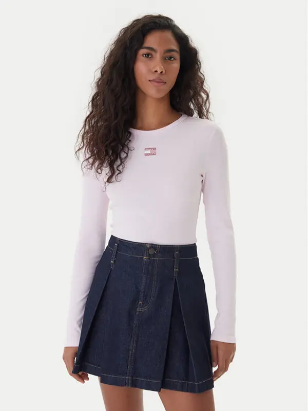 Tommy Jeans Tommy Jeans Majica DW0DW20178 Ružičasta Slim Fit