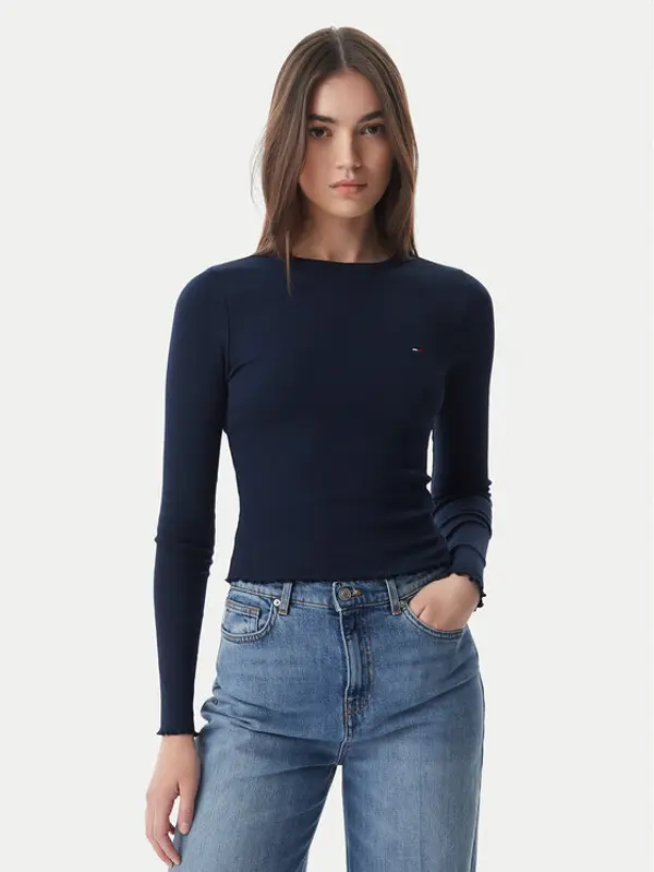 Tommy Jeans Tommy Jeans Majica DW0DW22783 Tamnoplava Slim Fit