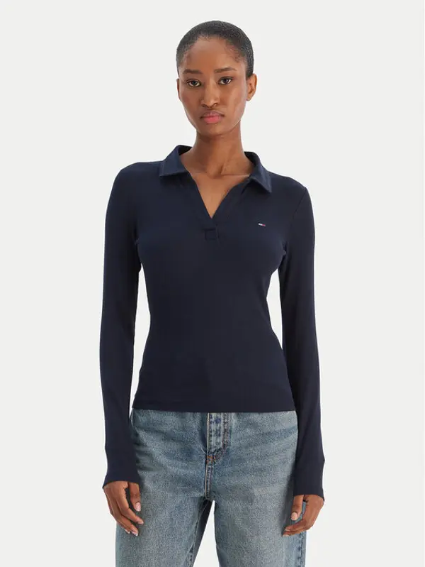 Tommy Jeans Tommy Jeans Majica Essential DW0DW21933 Tamnoplava Slim Fit