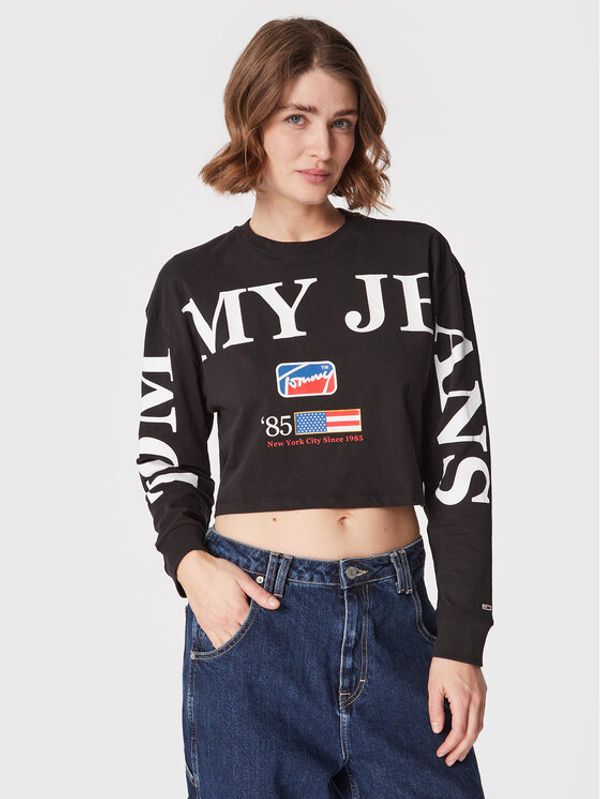 Tommy Jeans Tommy Jeans Majica Modern Sport DW0DW14909 Crna Relaxed Fit