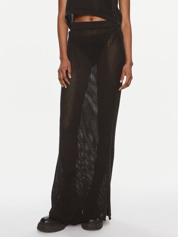 Tommy Jeans Tommy Jeans Maxi suknja Open Stitch DW0DW17878 Crna Regular Fit