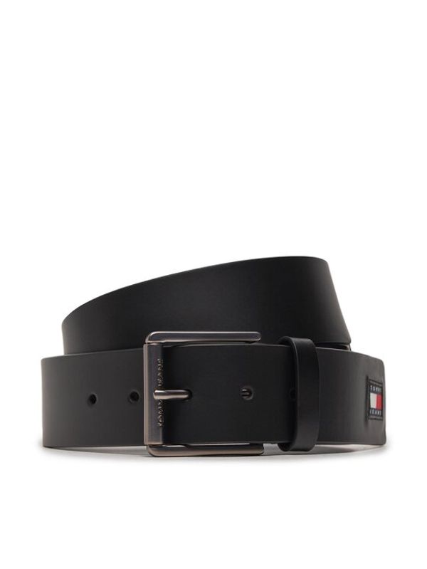 Tommy Jeans Tommy Jeans Muški remen Tjm Flag Leather 4.0 AM0AM12340 Crna