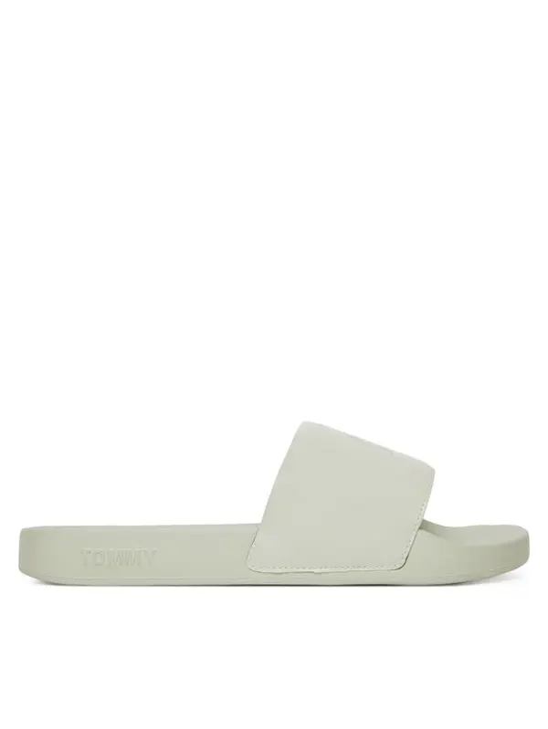 Tommy Jeans Tommy Jeans Natikače Flag Pool Slide Patent EN0EN02901 Zelena