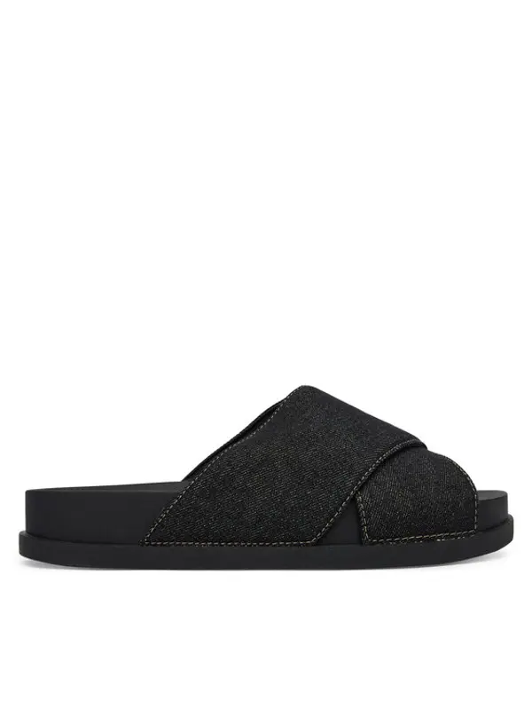Tommy Jeans Tommy Jeans Natikače Tjw Comfort Slides Washed Denim EN0EN02898 Crna