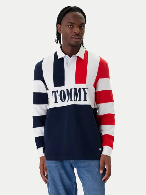 Tommy Jeans Tommy Jeans Polo Archive Rugby DM0DM23054 Tamnoplava Relaxed Fit