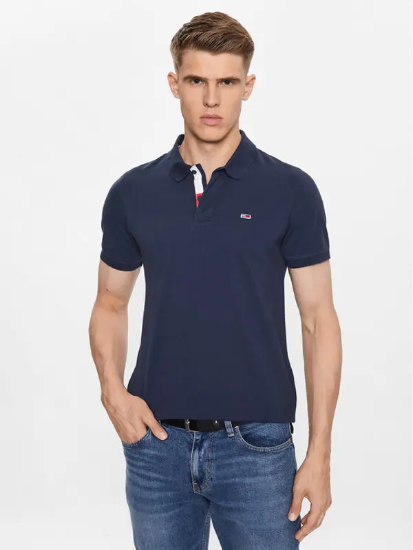 Tommy Jeans Tommy Jeans Polo DM0DM15370 Tamnoplava Slim Fit