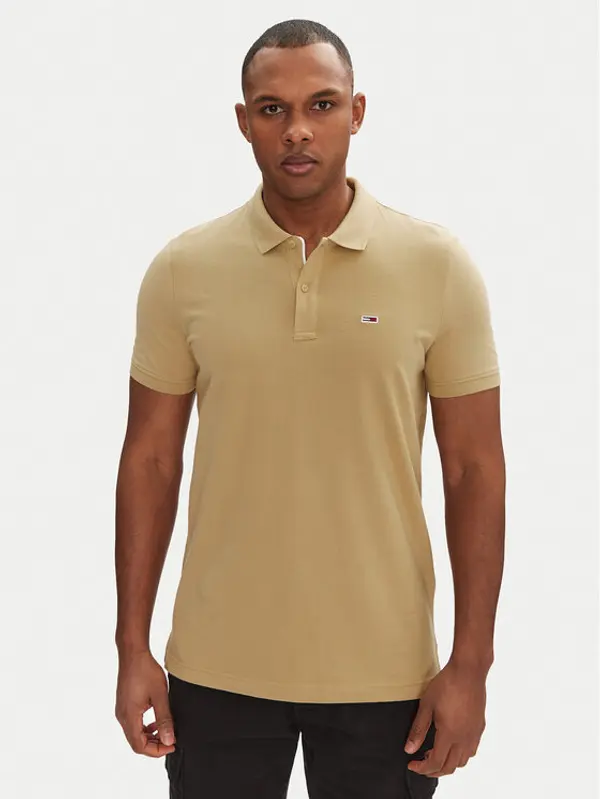 Tommy Jeans Tommy Jeans Polo DM0DM20676 Bež Slim Fit