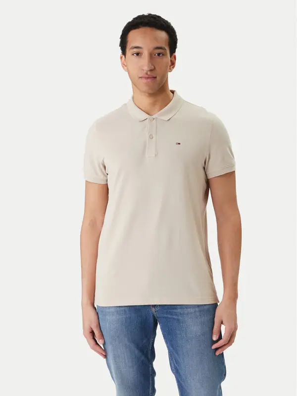 Tommy Jeans Tommy Jeans Polo DM0DM20676 Bež Slim Fit