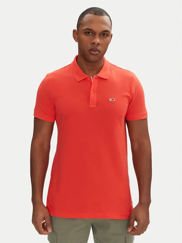 Tommy Jeans Tommy Jeans Polo DM0DM20676 Crvena Slim Fit