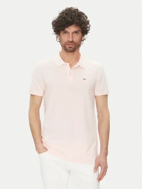 Tommy Jeans Tommy Jeans Polo DM0DM20676 Ružičasta Slim Fit