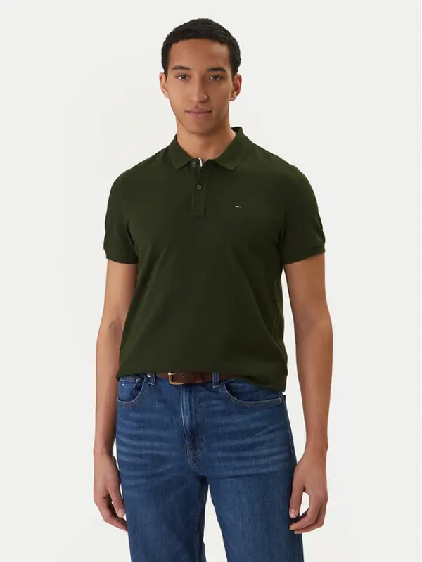 Tommy Jeans Tommy Jeans Polo DM0DM20676 Zelena Slim Fit