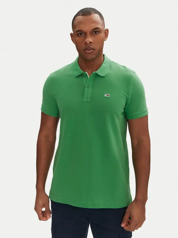 Tommy Jeans Tommy Jeans Polo DM0DM20676 Zelena Slim Fit