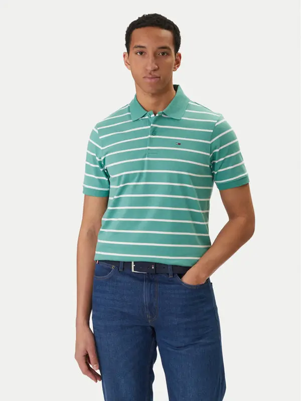 Tommy Jeans Tommy Jeans Polo DM0DM22708 Zelena Regular Fit