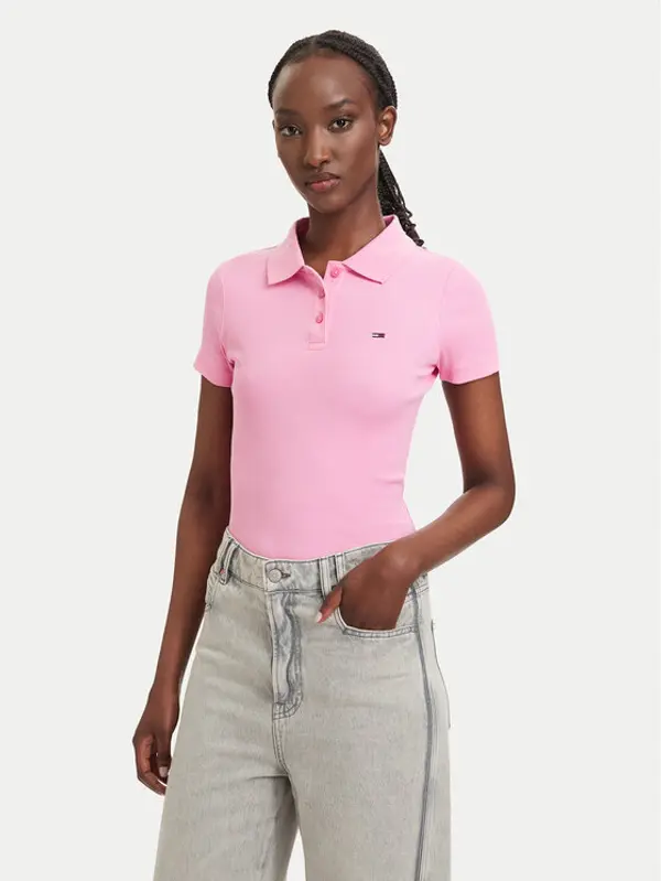 Tommy Jeans Tommy Jeans Polo DW0DW22327 Svijetlo roza Slim Fit