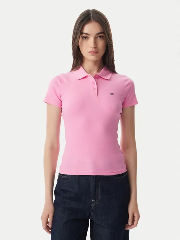 Tommy Jeans Tommy Jeans Polo DW0DW22327 Svijetlo roza Slim Fit