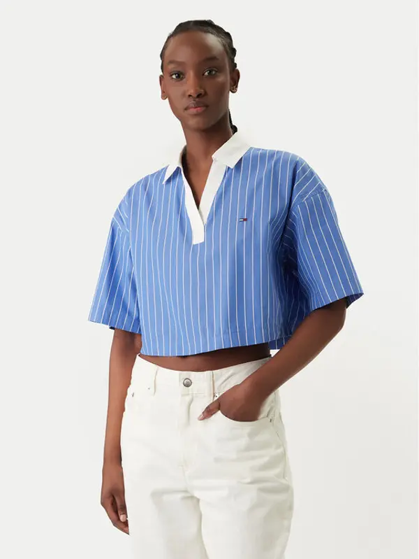 Tommy Jeans Tommy Jeans Polo DW0DW22596 Plava Relaxed Fit