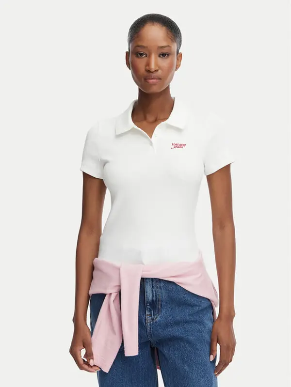 Tommy Jeans Tommy Jeans Polo DW0DW23140 Bijela Regular Fit