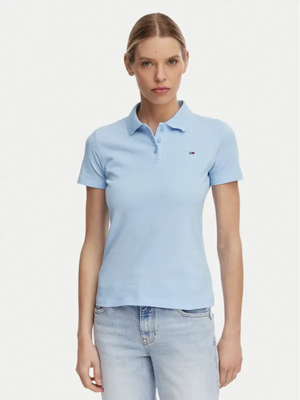 Tommy Jeans Tommy Jeans Polo Essential DW0DW20160 Svijetlo plava Slim Fit