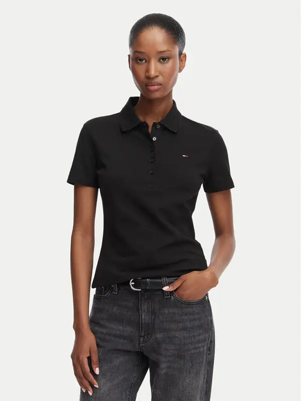 Tommy Jeans Tommy Jeans Polo Essential DW0DW22820 Crna Regular Fit