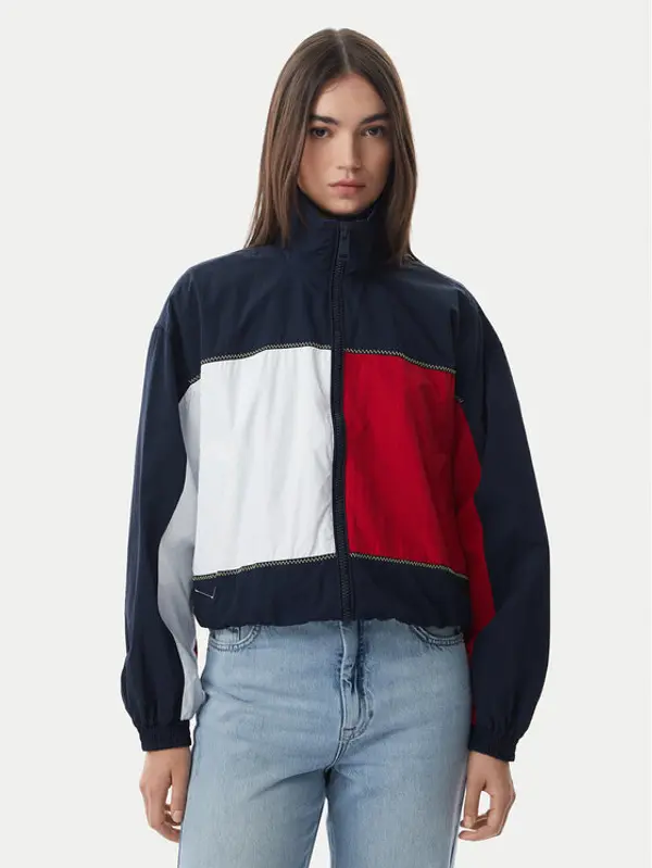 Tommy Jeans Tommy Jeans Prijelazna jakna Flag DW0DW22914 Tamnoplava Regular Fit