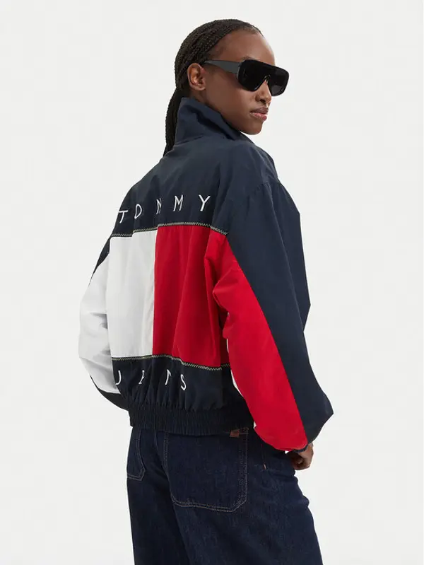 Tommy Jeans Tommy Jeans Prijelazna jakna Flag DW0DW22914 Tamnoplava Regular Fit