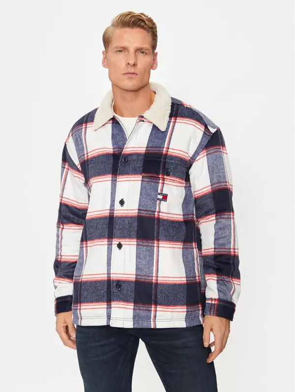 Tommy Jeans Tommy Jeans Prijelazna jakna Sherpa DM0DM19652 Tamnoplava Regular Fit