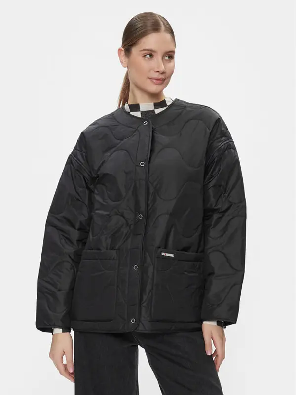 Tommy Jeans Tommy Jeans Prijelazna jakna Tjw Onion Quilt Liner Jacket DW0DW17235 Crna Regular Fit