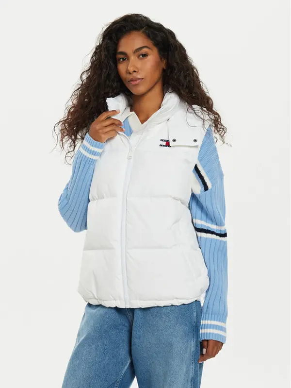 Tommy Jeans Tommy Jeans Prsluk Alaska DW0DW18862 Bijela Regular Fit