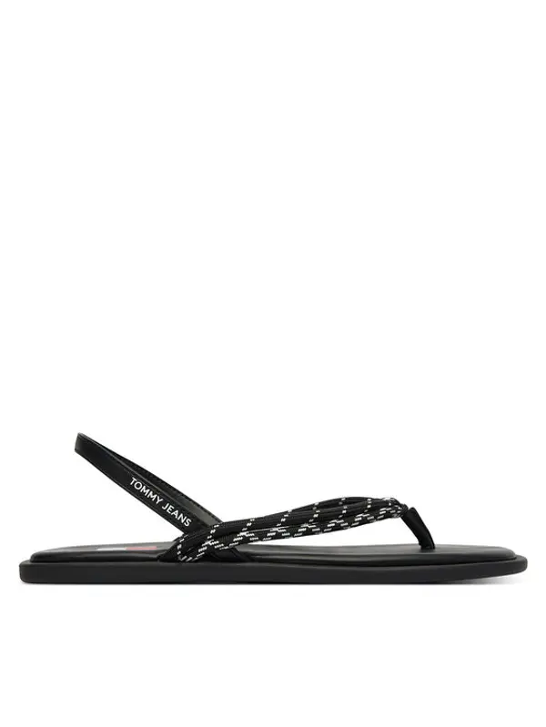 Tommy Jeans Tommy Jeans Sandale Tjw Casual Rope Sandal EN0EN02951 Crna
