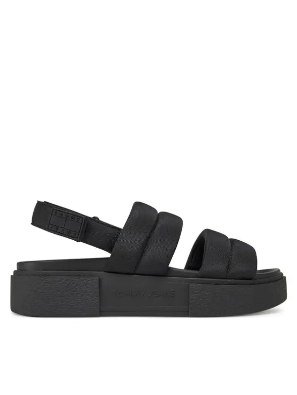 Tommy Jeans Tommy Jeans Sandale Tjw Flatform Sandal EN0EN02802 Crna