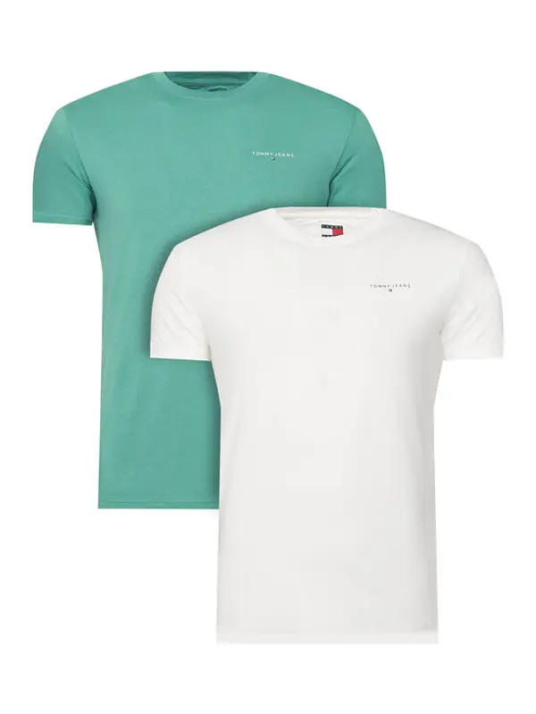 Tommy Jeans Tommy Jeans Set t-shirt majica﻿ DM0DM22316 Zelena Slim Fit