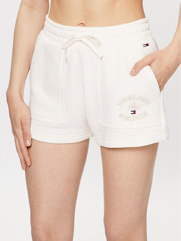 Tommy Jeans Tommy Jeans Sportske kratke hlače DW0DW15870 Écru Relaxed Fit