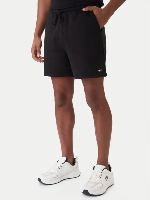 Tommy Jeans Tommy Jeans Sportske kratke hlače Flag Beach DM0DM21931 Crna Regular Fit
