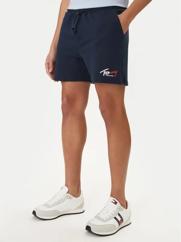 Tommy Jeans Tommy Jeans Sportske kratke hlače Signature DM0DM23017 Tamnoplava Regular Fit