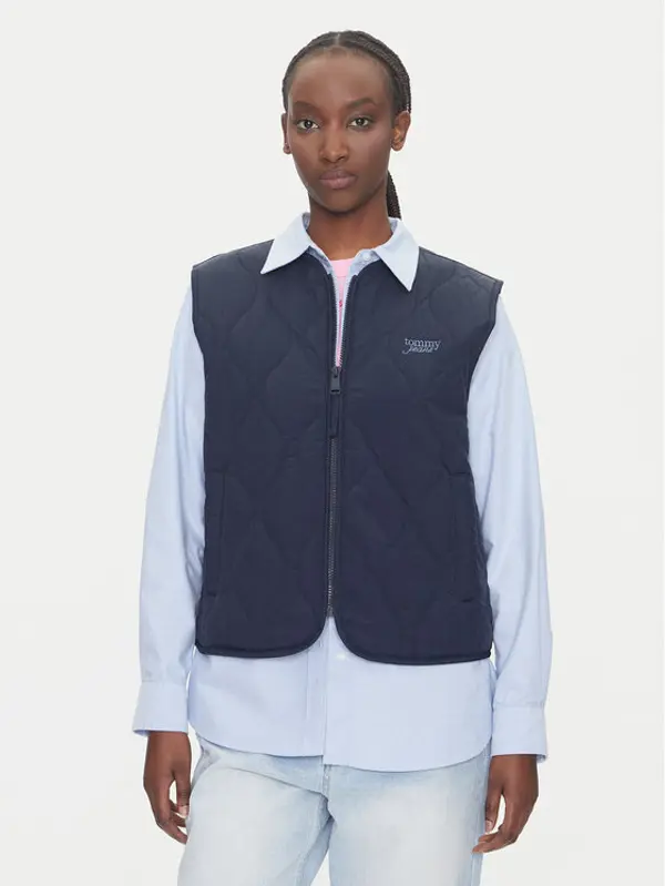 Tommy Jeans Tommy Jeans Sportski prsluk Onion DW0DW21184 Tamnoplava Regular Fit