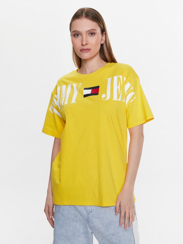 Tommy Jeans Tommy Jeans T-shirt Archive DW0DW15459 Žuta Oversize