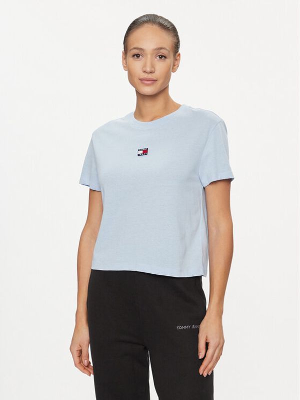 Tommy Jeans Tommy Jeans T-shirt Badge DW0DW15640 Svijetloplava Classic Fit