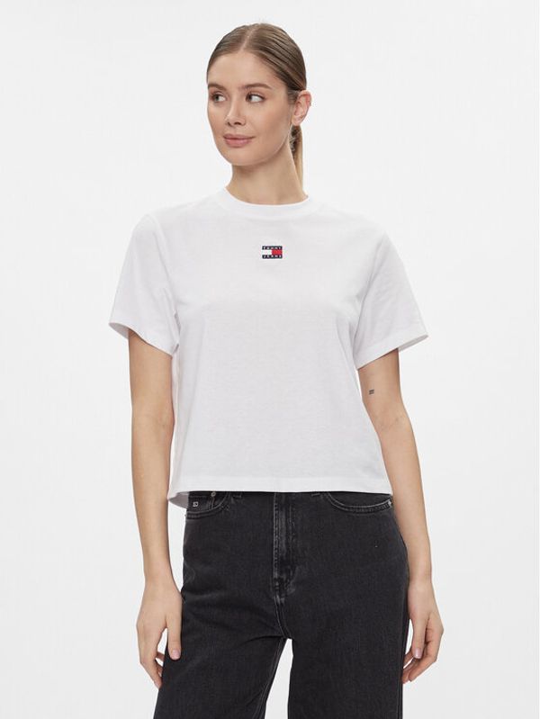 Tommy Jeans Tommy Jeans T-shirt Badge DW0DW17391 Bijela Boxy Fit