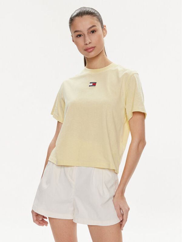 Tommy Jeans Tommy Jeans T-shirt Badge DW0DW17391 Žuta Boxy Fit