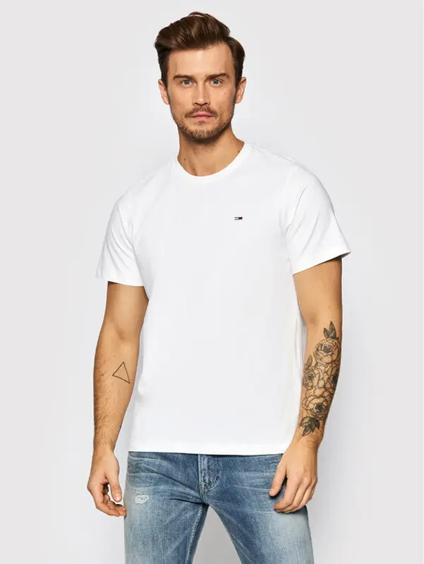 Tommy Jeans Tommy Jeans T-shirt Classic DM0DM09598 Bijela Regular Fit